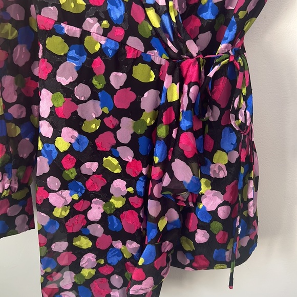 NBD Revolve Maxine Mini wrap Dress in Painted Dot - Picture 8 of 13